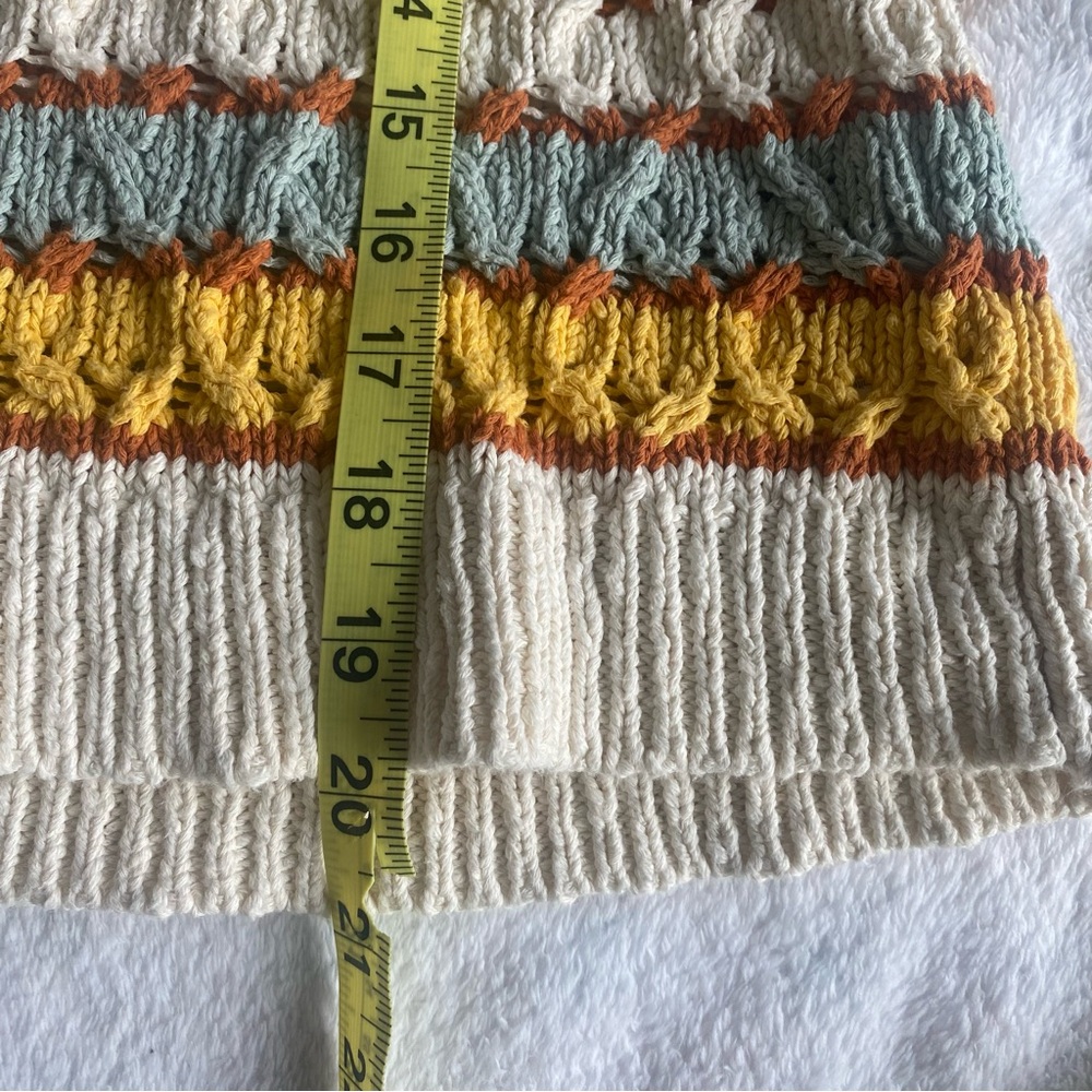 Madewell Carrington Open Knit Short Sleeve Striped Sweater | S - Picture 8 of 8